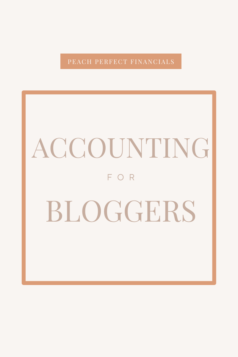 Accounting for Bloggers written on tan background.